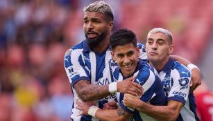 Rayados en celebración de gol