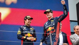 Checo Pérez y Verstappen en un GP de la F1