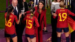 Reina Letizia celebrando el título de España en el Mundial Femenil