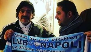 Maradona apareció con algunas prendas emblemáticas