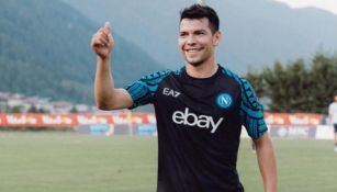 Chucky Lozano en sus últimos entrenamientos con Napoli