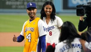 Natalia Bryant y Mookie Betts