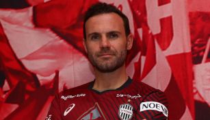 Juan Mata en su presentación con Vissel Kobe