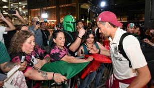 La Selección Mexicana arribando a Dallas, Texas