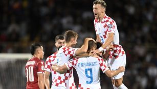 Croacia celebrando la victoria ante Armenia