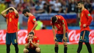 España siendo eliminada de Rusia 2018 