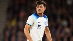 Harry Maguire en un partido de Inglaterra