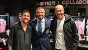 David Beckham junto a Messi y Zidane 