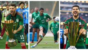 Santi, Raúl y Henry con los colores de la Selección Mexicana 