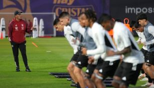 Los futbolistas andinos en entrenamiento previo al duelo frente Argentina