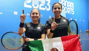 La pareja mexicana festejando la victoria 