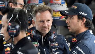 Pérez junto a Christian Horner