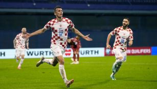 El festejo de los croatas después del gol 