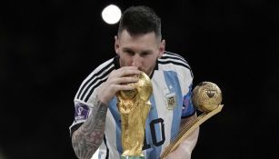 Messi tras ganar la Copa del Mundo