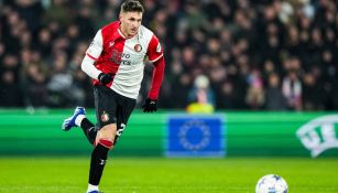 Santiago Giménez en la derrota de Feyenoord ante el Atleti