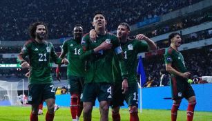 México en festejo tras el gol 