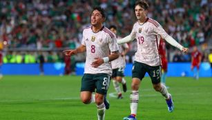 El jugador mexicano en festejo 