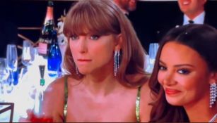 Taylor Swift se molesta por broma en los Golden Globes: 'Aquí la enfocamos menos'