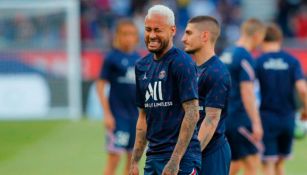 Neymar, en una práctica con su exequipo parisino 