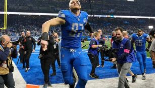  El emotivo momento de Aidan Hutchinson en la victoria de los Detroit Lions