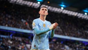 Foden en un partido con el Man City