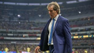 El entrenador uruguayo, antes del duelo en el Estadio Azteca