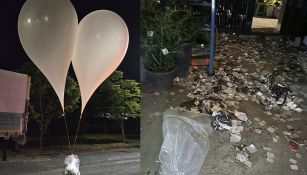 Se esperan que en los próximos días lleguen más globos llenos de basura