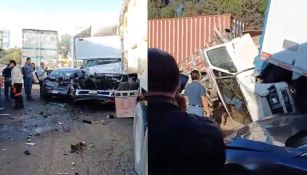 Aparatoso accidente en la carretera CDMX - Querétaro