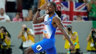 ¡Su amuleto! Noah Lyles compitió en el Campeonato Mundial de 100m con carta de Yu-Gi-Oh