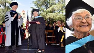 Mujer de 105 años tuvo que esperar 83 años para graduarse de una maestría