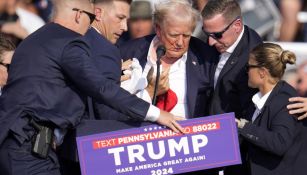 El momento en que Donald Trump fue lastimado aparentemente por una bala en un mitin en Pennsylvania