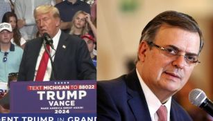 Donald Trump se burla de Marcelo Ebrard en mitin de Michigan