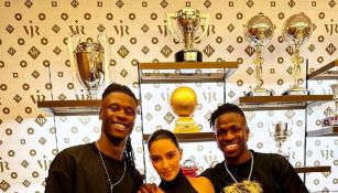 Vinicius Jr. invita a su casa a cenar a Kim Kardashian y a Eduardo Camavinga