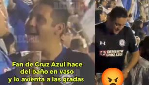 Aficionado de Cruz Azul lanzó vaso de orina en el Estadio durante el Clásico Joven