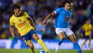 Cáceres durante el partido ante Cruz Azul