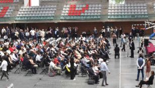 Diputados sesionan en la Sala de Armas de la Magdalena Mixhuca, ante bloqueo en la Cámara de San Lázaro