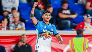 Pulido celebra su gol con el Sporting Kansas City