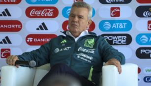 Aguirre durante su presentación con el Tri