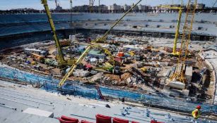 Trabajadores del nuevo Spotify Camp Nou desataron pelea campal