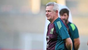 Aguirre durante un entrenamiento con el Tri