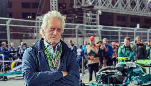 El actor, Michael Douglas, estuvo presente en el GP de Las Vegas 