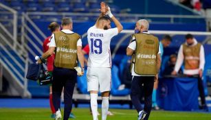 Benzema en el partido vs Bulgaria 