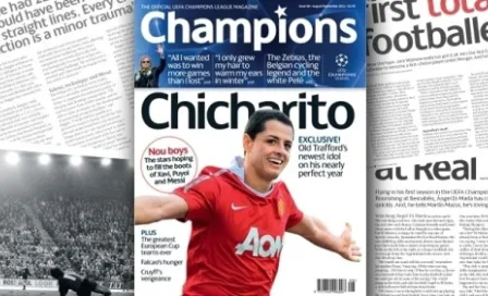 Chicharito, portada de la revista Champions