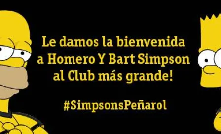 Homero y Bart festejan aniversario de Peñarol