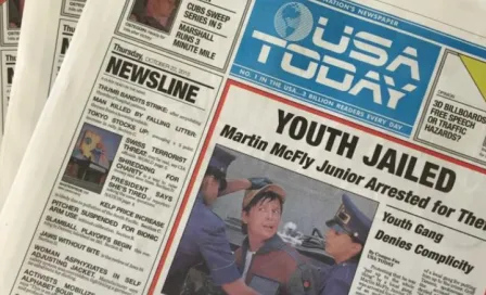 USA Today recrea primera plana de 'Volver al Futuro'