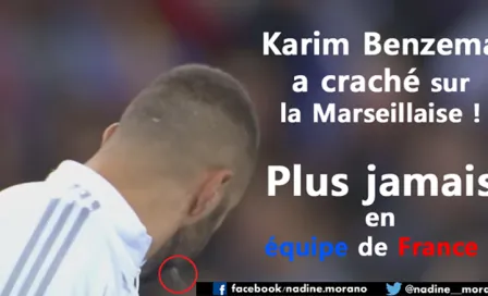 Piden excluir a Benzema de Francia por escupir tras la Marsellesa