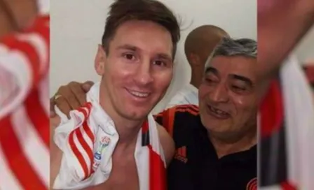 Messi es fotografiado con playera de River Plate