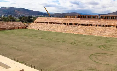 Aceleran construcción de estadio en Oaxaca