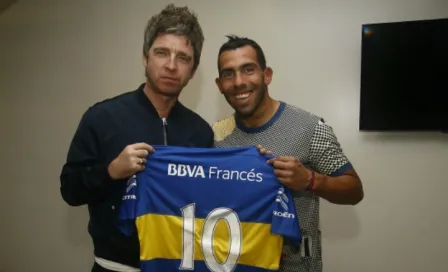 Gallagher visita la Bombonera para saludar a Tévez