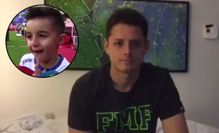 Chicharito envía saludo a su pequeño fan español